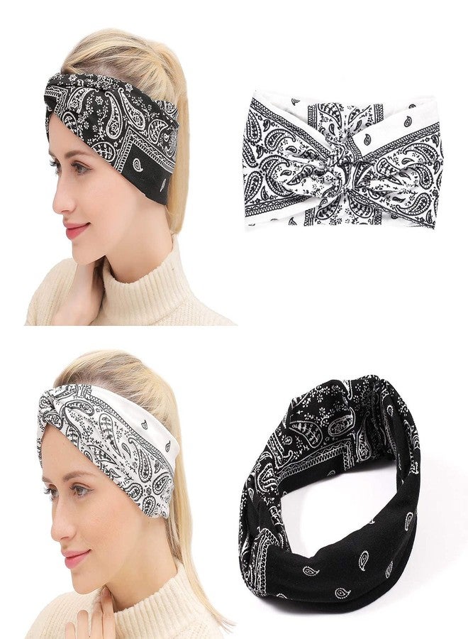 مِيلِيبْرُوتِيا مجموعة من 6 ربطات شعر نسائية من ميلي بروتيا، بتصميم ريترو ونقشة بيزلي، ربطات شعر معقودة، ربطات شعر بوهيمية، ربطات شعر مطاطية مانعة للانزلاق، إكسسوارات شعر للبنات. - Image 2